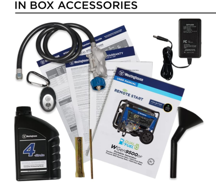 Westinghouse 12500 Watt Dual Fuel Home Backup Portable Generator, Remote Electric Start