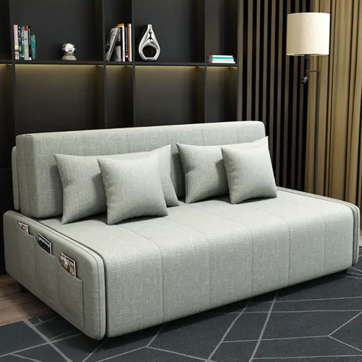 【Furniture】Online store limited time offer! Nordic Convertible Sofa Bed Cotton Linen Upholstery
