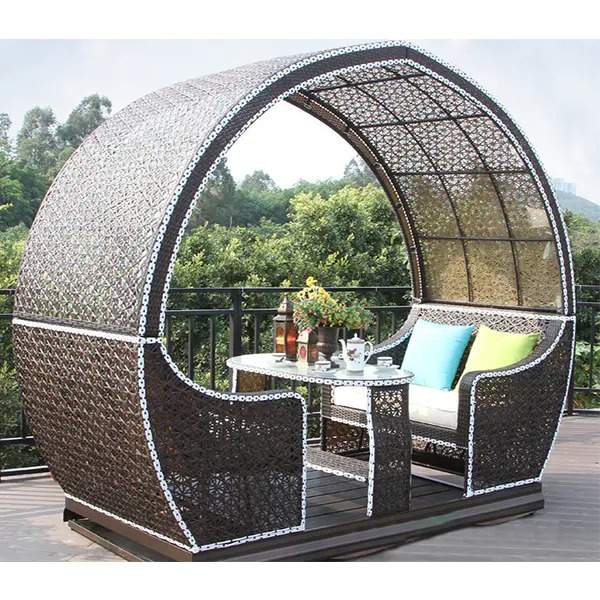 【Home&Garden】Outdoor Swing Rocking Chair Balcony Table & Chair Rattan Chair