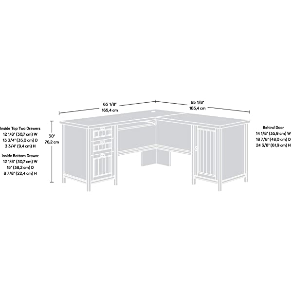 Sauder Costa Lateral File, Chalked Chestnut finish Chalked Chestnut Finish Lateral File