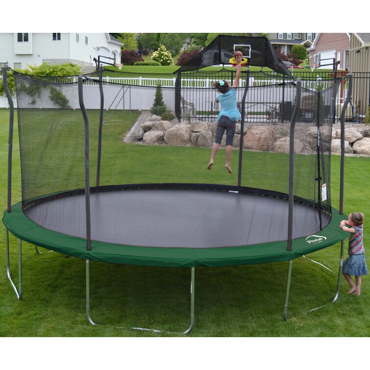 15' Round Backyard Trampoline with Safety Enclosure
