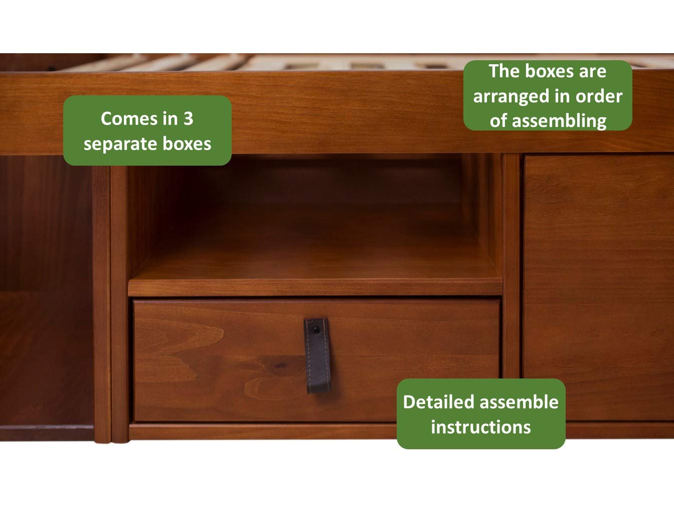 【Furniture】Bali Storage Platform Bed with Drawers