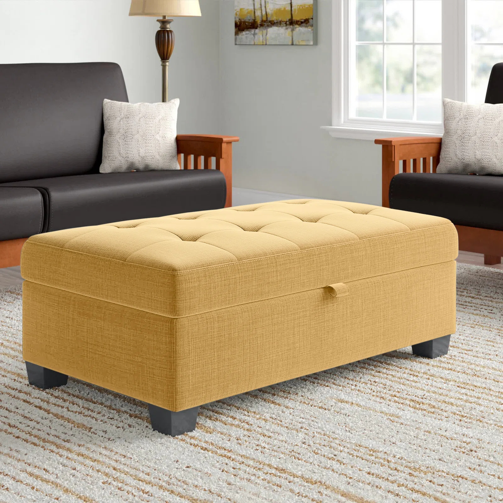 【Furniture】Lacour Upholstered Storage Ottoman