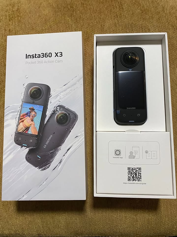 nsta360 X3 - Waterproof 360 Action Camera with 12 48MP Sensors, 5.7K 360 Active