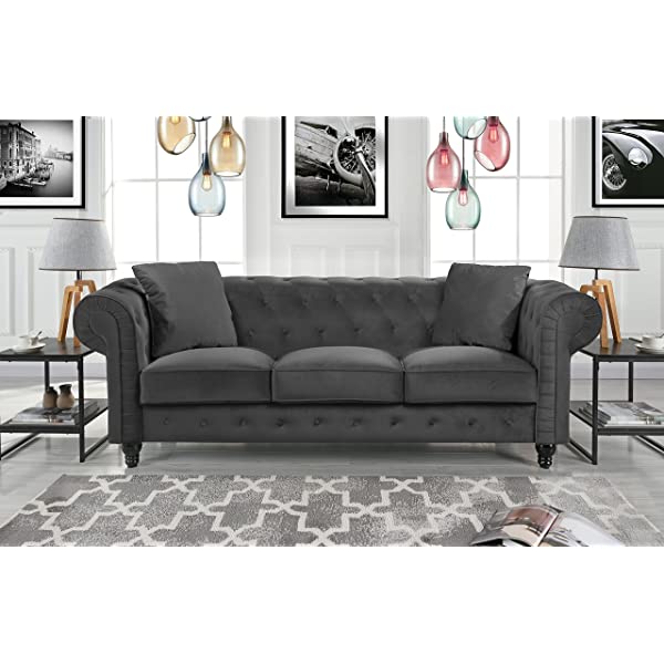 Divano Roma Classic Sofas, Large, Grey