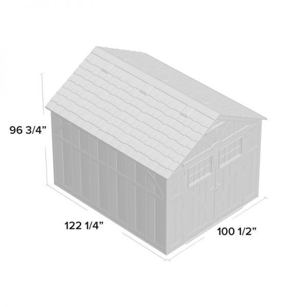 Storage Shed 8' x 10' Heavy Duty Resin Tremont