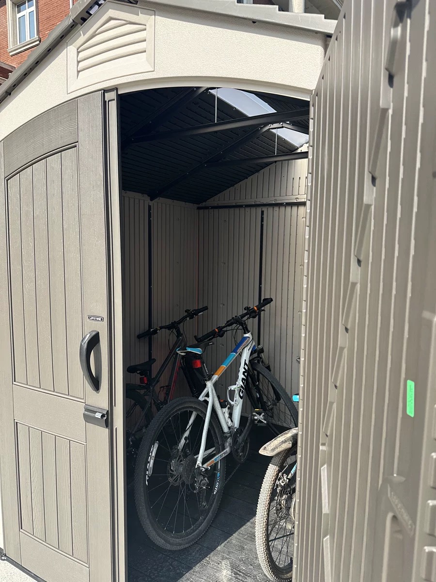 Lifetime 7x7 ft outdoor storage shed