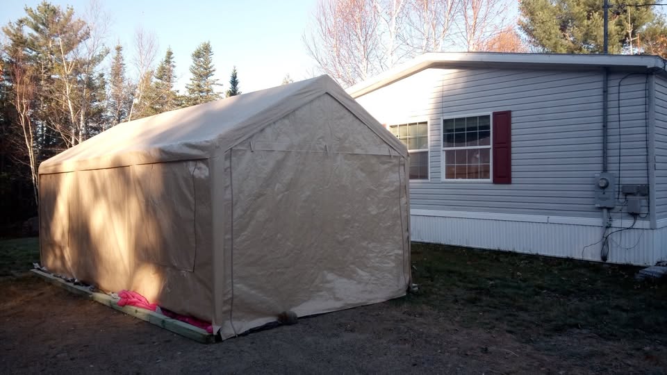 10x20ft Heavy Duty Carport, Portable Garage for Auto, Boat Market stall, Car Tent Windows, Beige